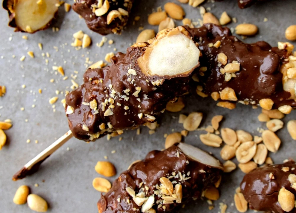 Bananglass med jordnötssmör