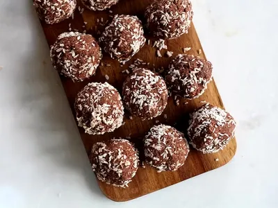 Chokladbollar på övermogen banan