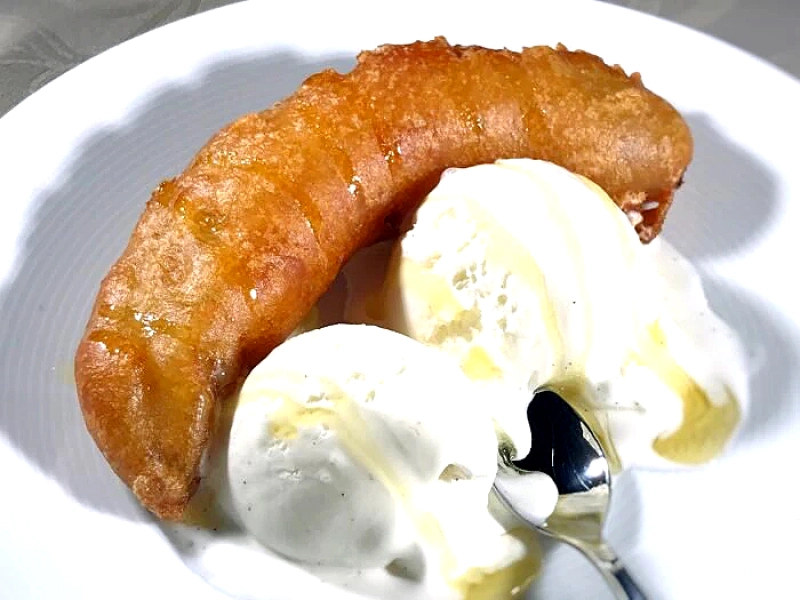 Glutenfria friterade bananer