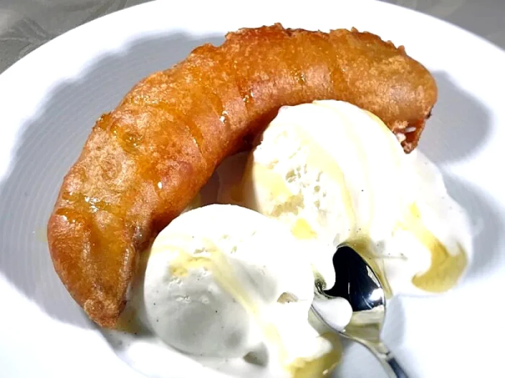 Glutenfria friterade bananer