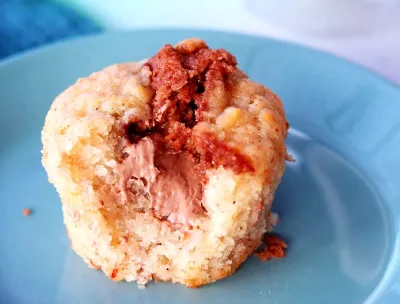 Veganska bananmuffins med nötkräm