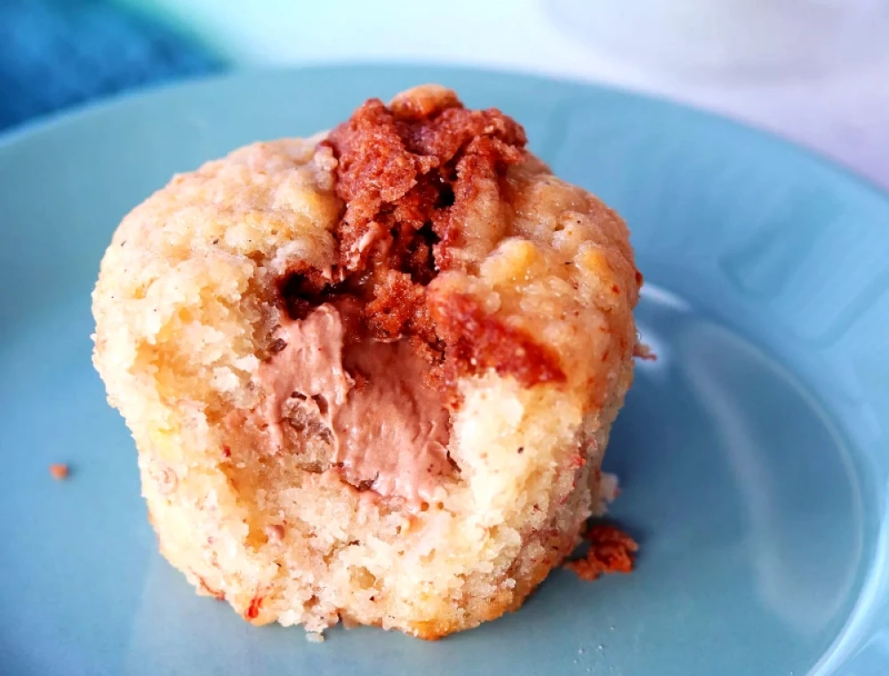 Veganska bananmuffins med nötkräm