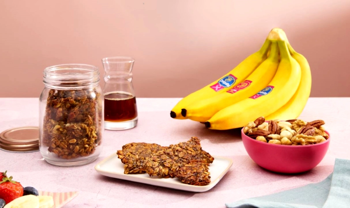Veganskt snacks med banan