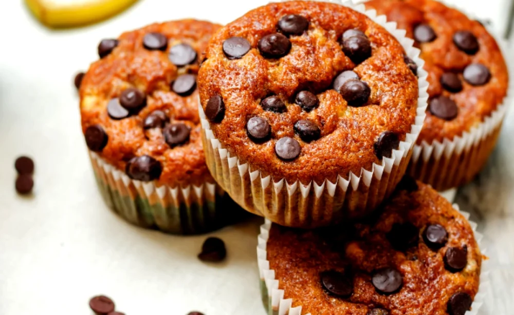 Bananmuffins med choklad