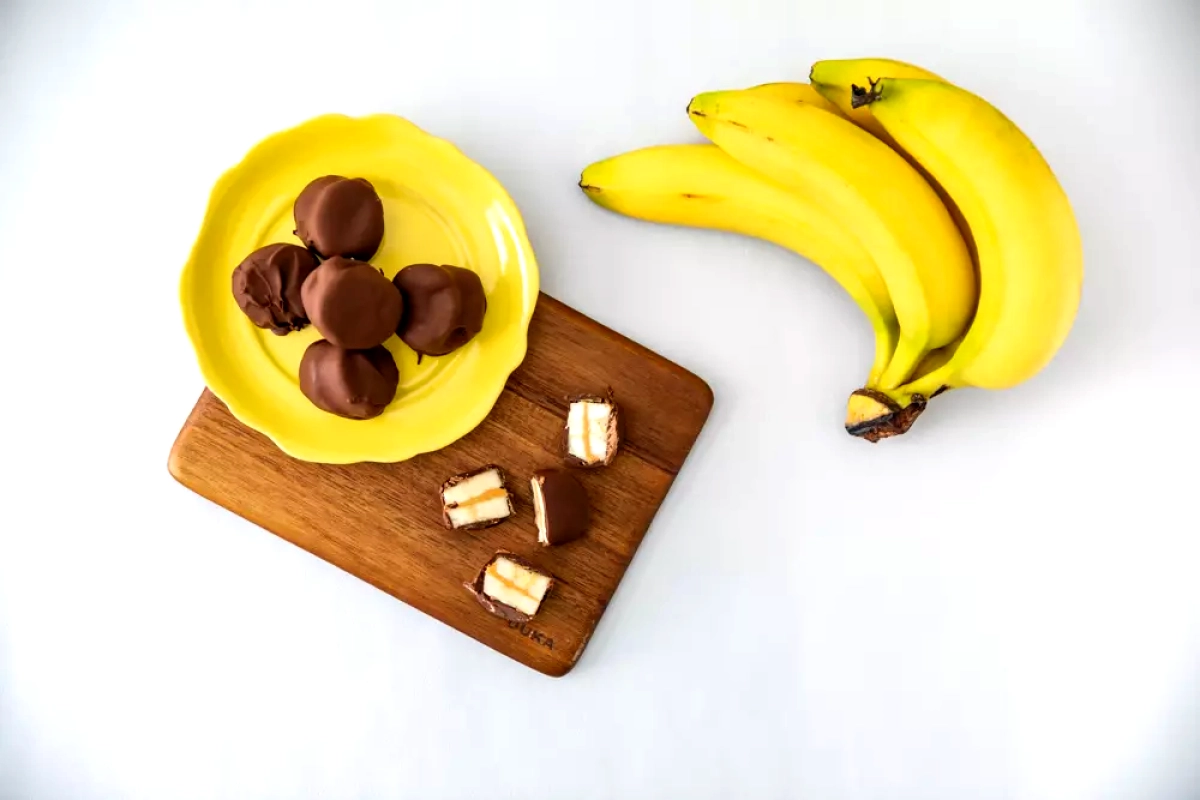 Banangodis med jordnötssmör