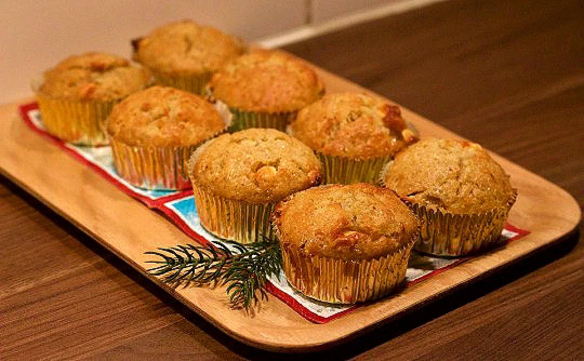 Bananmuffins med vit choklad