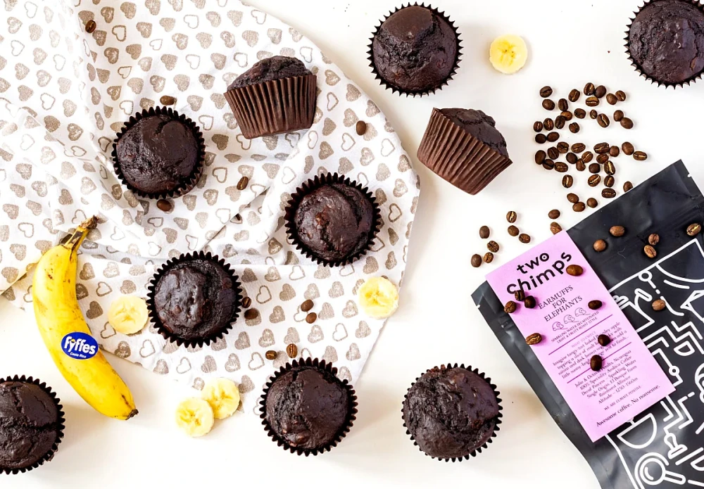 Mocha- och bananmuffins