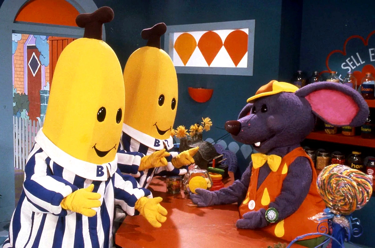 Bananer i pyjamas och Herr Mus.