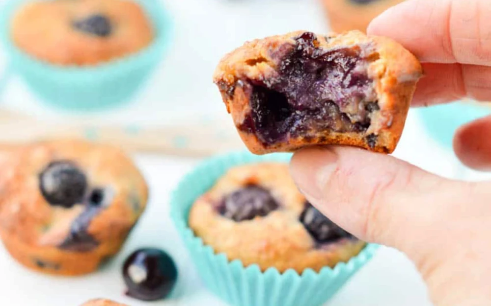 Banan- och blåbärsmuffins