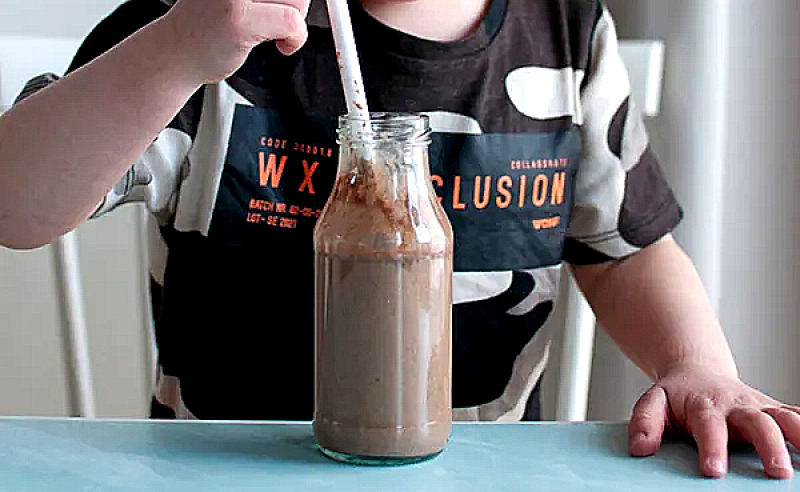 Milkshake med choklad och banan