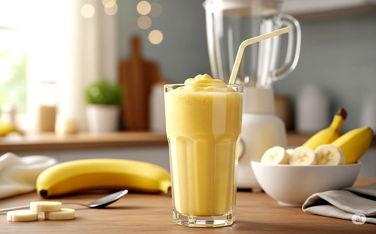 Klassisk bananmilkshake - recept