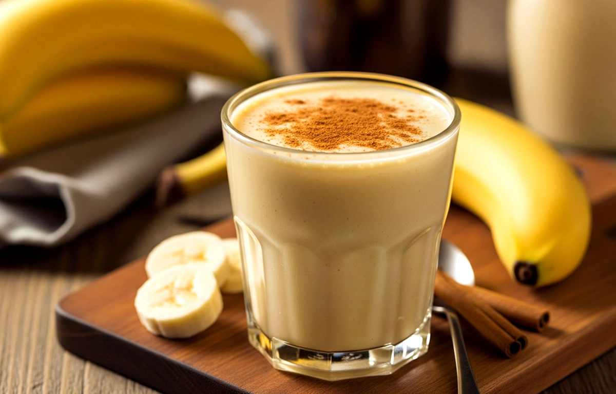 Bananmilkshake med kanel - recept