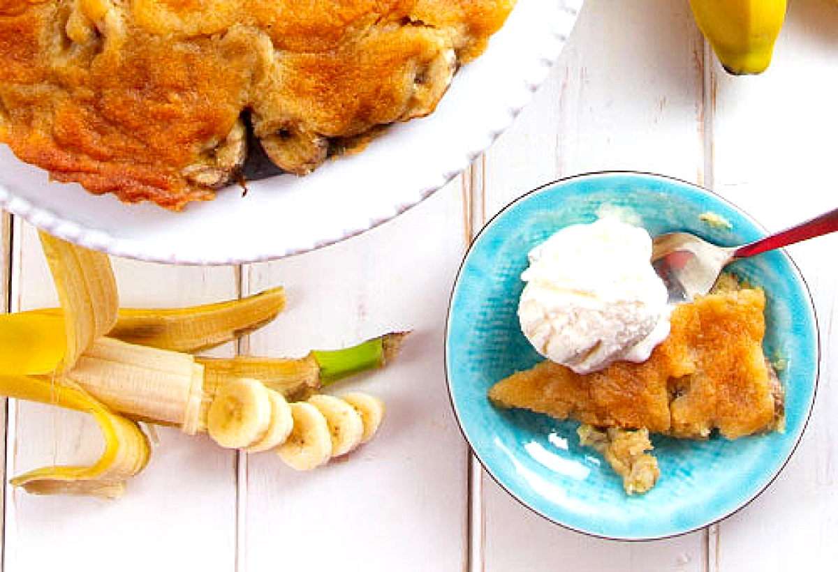 Bananpaj med glass - recept