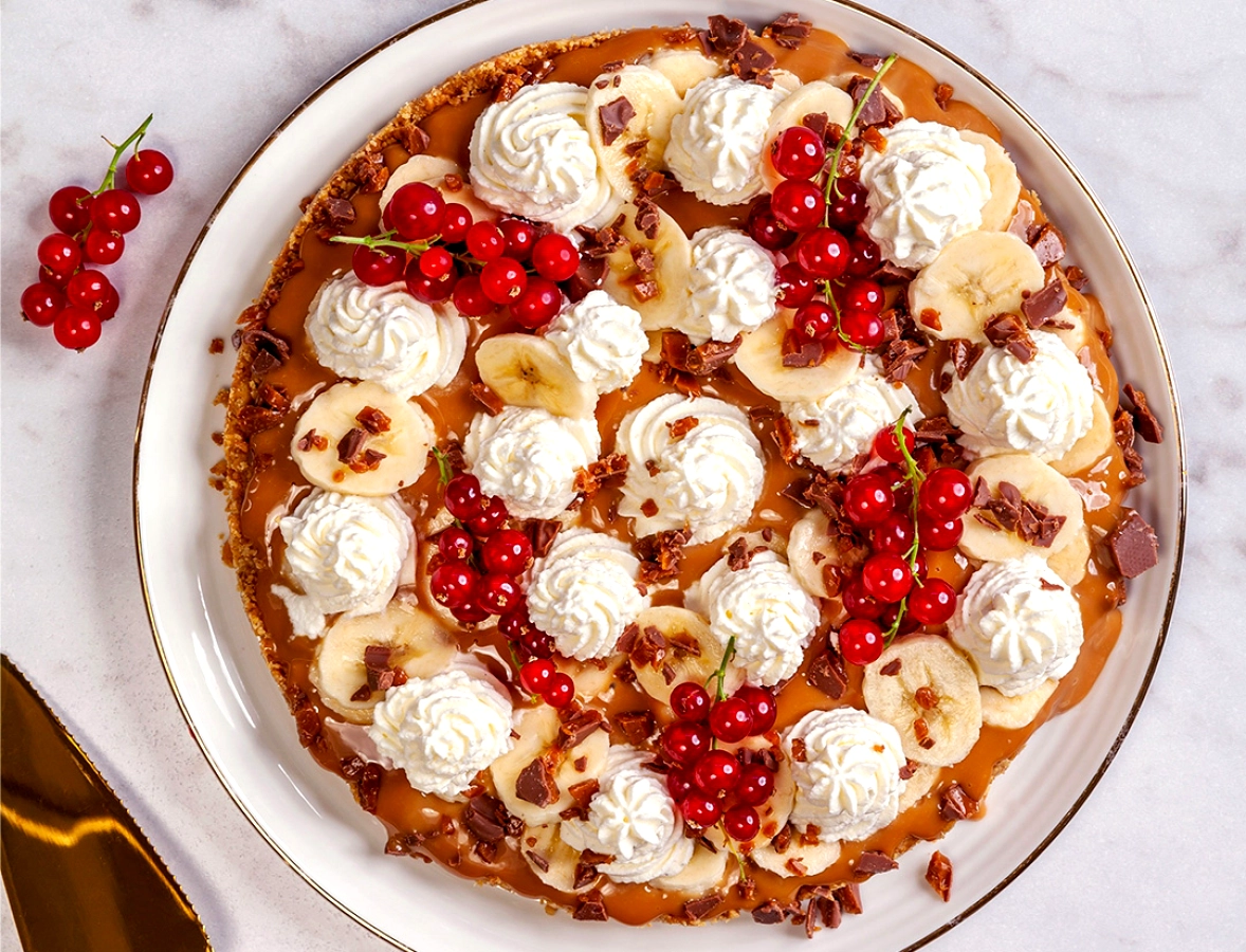 Banoffee paj med vinbär - recept Banoffee paj med vinbär - recept