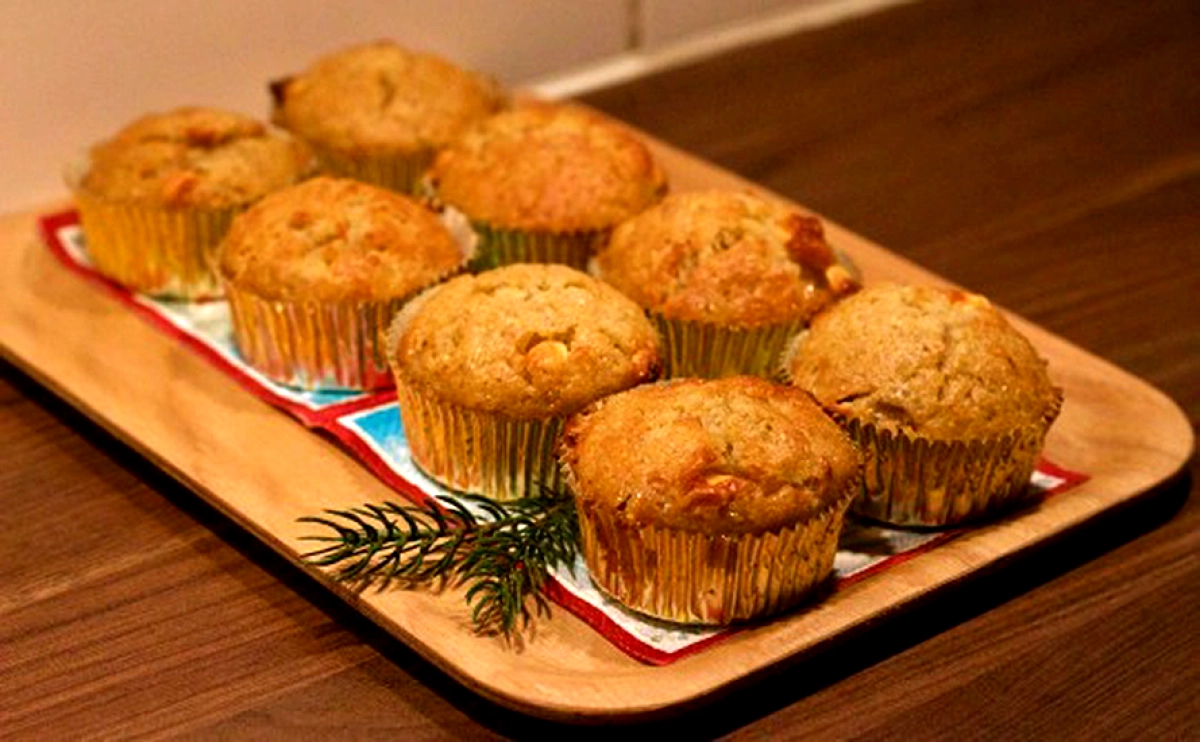 Bananmuffins med vit choklad